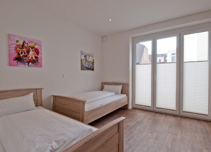 Norderney Insel Ferienwohnung Schlafzimmer