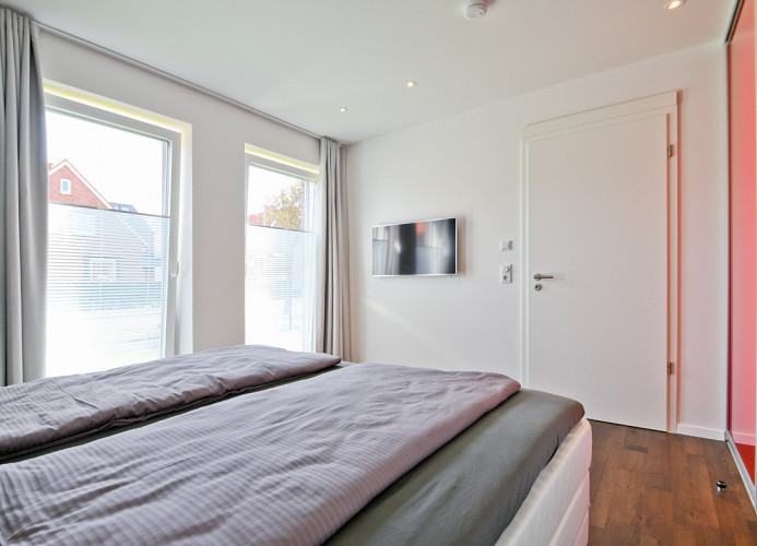 Schlafzimmer-Ferienwohnung-Beachloft-Norderney