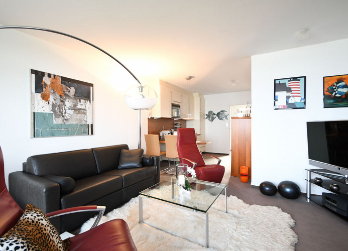 Wohnraum Ferienwohnung Meerblick Norderney