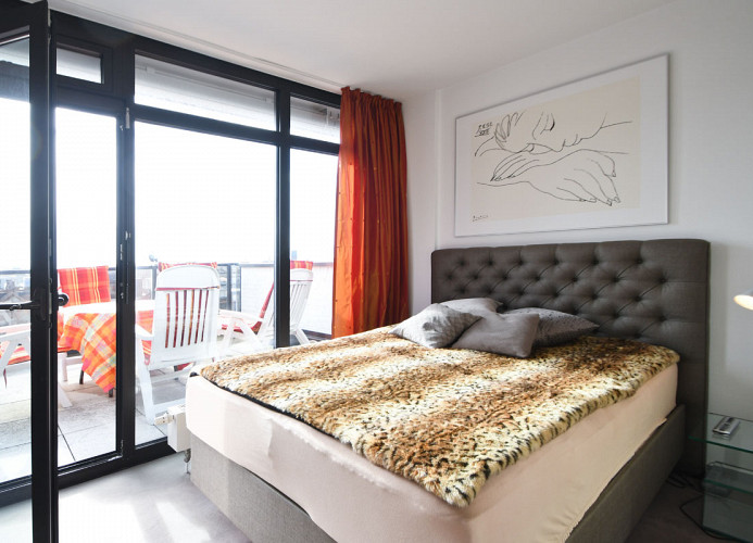 Schlafzimmer Ferienwohnung Meerblick Norderney
